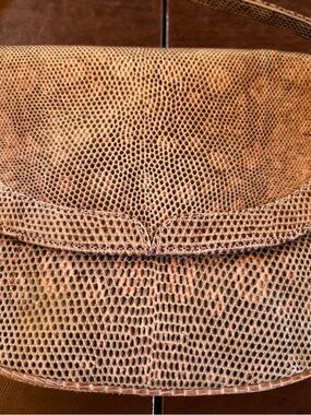 RARE Pristine NWOT Vintage "Bags by Varon" Exotic purple Snakeskin Crossbody